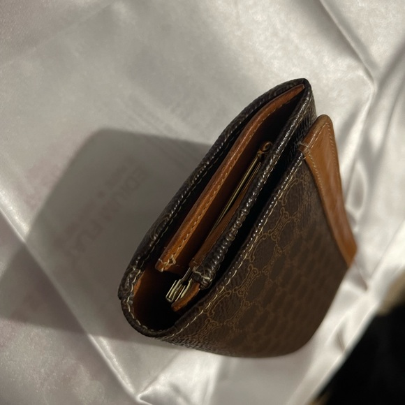 Celine - RARE!! Kisslock Macadam Brown Long Wallet - Picture 6 of 15